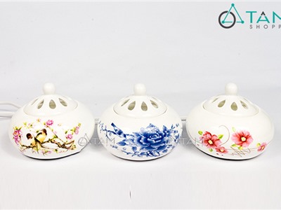  Lò xông trầm hương tinh dầu bằng nhiệt điện [không đèn] LXTH-DIEN-01